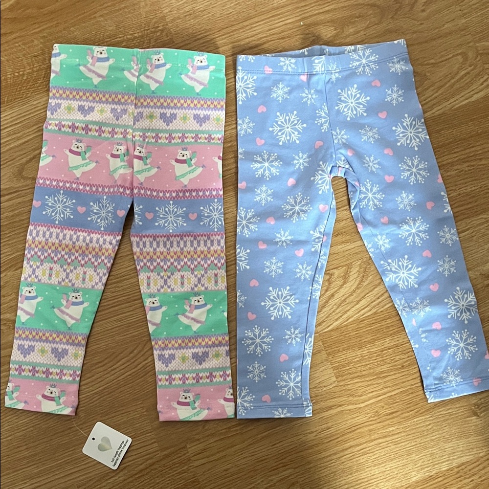 The Children's Place Pink and Blue Patterned Leggings